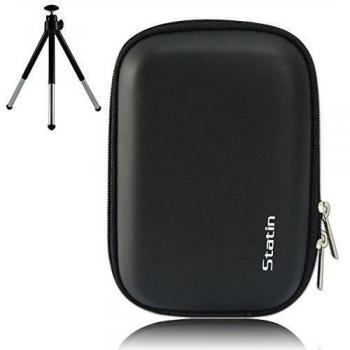 First2savvv BDX1001G6-6505 Negro Funda rígida para cámaras compactas para Canon PowerShot G9X .SX610 .IXUS 285 .IXUS 275. Sony DSC-HX90V.HX80.HX60V. FUJIFILM FinePix XP80 .XQ2 + Mini trípode