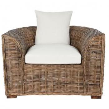 Sillón Natural Marrón Oscuro Home ESPRIT 100 x 85 x 68 cm