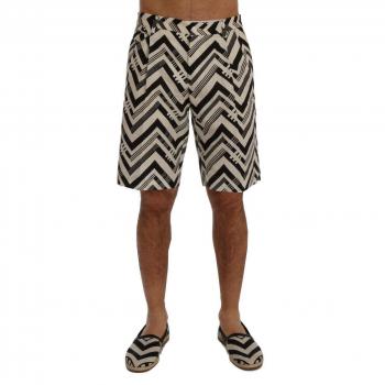 Dolce & Gabbana Multicolor Striped Cotton Linen Casual Shorts - Size 2XL
