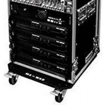 Marathon DJ Case MA-33UADW Black, 33X19X20, Flight Road 33U Deluxe Amplifier Rack Case with Wheels, 18 Body Depth