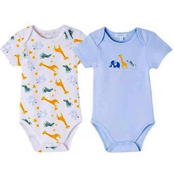 Amomí Body de Manga Corta Bebe - Ragalos Originales para Padres Primerizos Pack 2 Pcs 12 Meses 100% Algodón