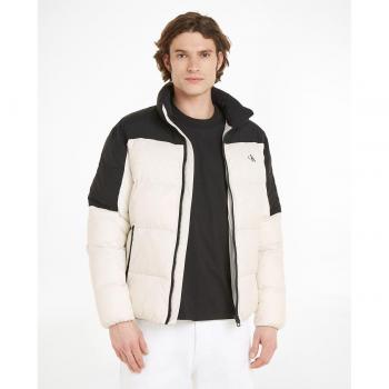Sleek Waterproof Contrast Jacket - XL, Calvin Klein, Winter Jackets, male, White, Size: XL Water Repellent Printed Jacket