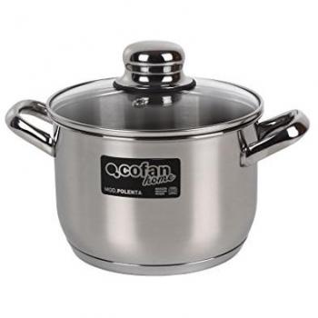 Olla de Acero Inoxidable Inducción 6.9L con Tapa de Vidrio y Acabado Brillante Resistente al Óxido