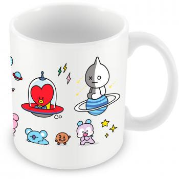 Taza cerámica BT21 Universtar - Taza desayuno 350ml - Taza de té y café - Regalos originales