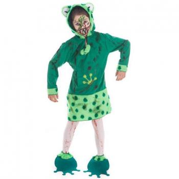 Disfraz de Rana Zombie con Maquillaje para niña