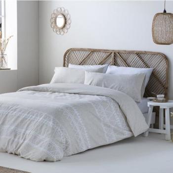 Funda Nórdica Reversible Navia Beige 240x220 cm Cama de 150 Cierre con Botones Hipoalergénica