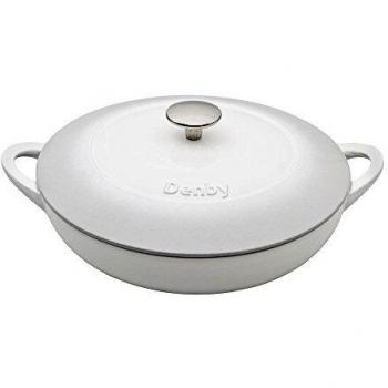 Denby - Cacerola (hierro fundido, 3,8 L), hierro fundido, Cacerola poco profunda de 3,8 l., Medium