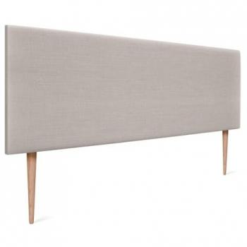 Cabecero Tapizado de Lino Natural Beige 150x105cm con Patas para Cama Moderna