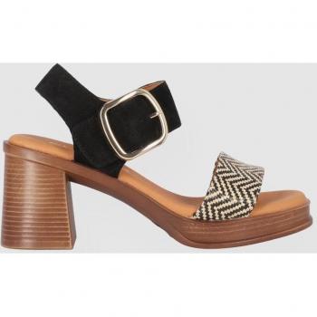 Chika10 Leather NEW GODO 02 Sandalia de Tacón Negro/Black