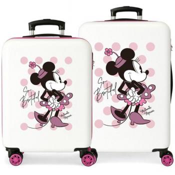 Disney Juego de Maletas Rígidas para Mujer So Beautiful 55cm y 65cm con Capacidad de 91L en Color Rosa