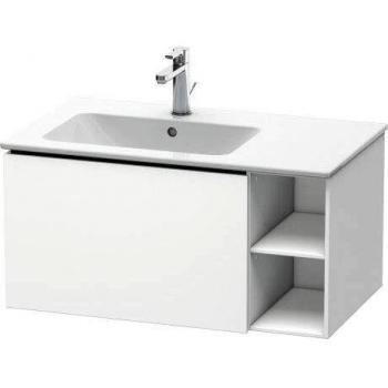 Mueble Bajo Lavabo Duravit L-Cube 82x48,1cm, 1 Cajón, Fregadero Izquierdo, Estructura en Roble Oscuro Cepillado