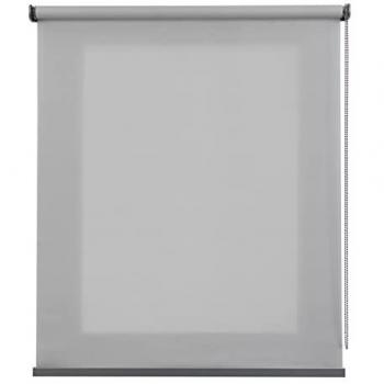 Estor Enrollable Traslúcido Premium con Acabados Metálicos en Aluminio Gris Claro, 180 x 250 cm, Fácil Instalación y Alta Gama