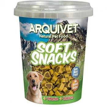Arquivet Soft Snacks para Perro Corazones de Pollo y Caza 300 gr - Aperitivos para Perro en Forma de corazón - Chuches, recompensas, golosinas, premios, chucherías caninas - Alimento complementario