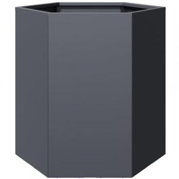vidaXL Garden Planter Anthracite Hexagon 46x40x45 cm Steel