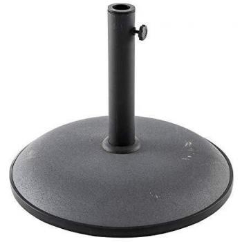 Pie de parasol redondo de hormigón gris 25 kg - Ø50 x H41,9 cm - Acero tratado epoxy
