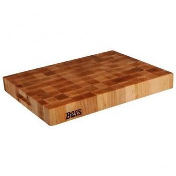 John Boos Reversible Maple Wood Cutting Board - Extra Thick End Grain Chopping Block