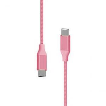 Cable USB-C a USB-C Premium Metálico 1,5m Rosa