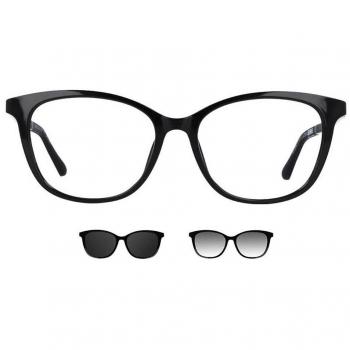 Cat Eye Clip-On Plastic Women’s Prescription Glasses - Black - Size 53 - Blue Light Block Available - SmartBuy Collection