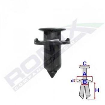 Perno de tapicería ROMIX C70185 - 10 unidades, clip listón, material resistente, diseño optimizado para tapicería