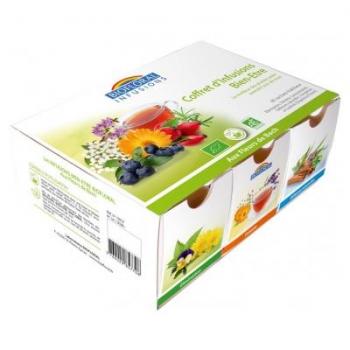 Cofre de Infusiones Bienestar Bio 60 Sobres - Biofloral, Infusiones Orgánicas, 6 grandes esencias