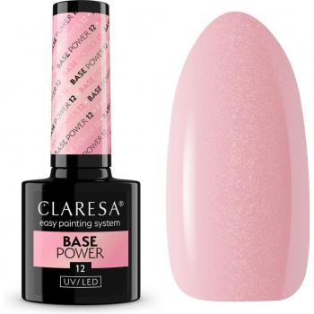 Claresa Base Semipermanente Power Tono 12 - Uv/led Base Power Prebase y Esmalte de Acabado para Uñas de Gel 5 g