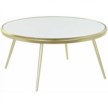 Mesa de Centro DKD Home Decor Espejo Acero (83,5 x 83,5 x 40 cm)