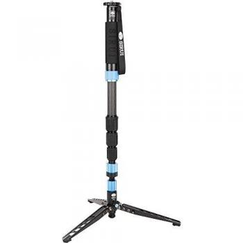 Sirui P-324SR 4 Section Carbon Fiber Photo/Video Monopod with Support Feet, Extends to 5.7', Folds to 2.4'