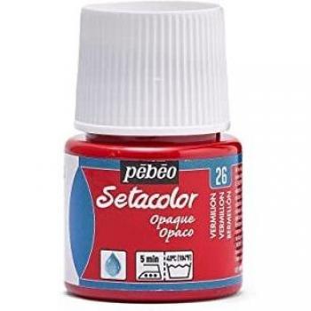 Tinta opaca para tejidos Setacolor 45ml Vermilión