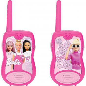 Walkie Talkies Barbie Lexibook - Alcance de hasta 200 metros, Clip para cinturón, Color Rosa
