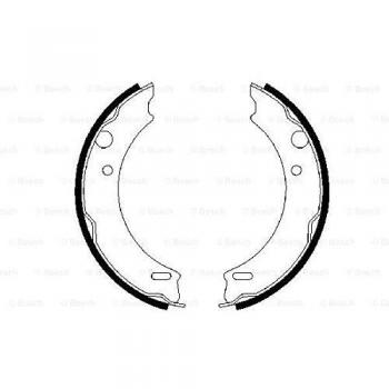 Juego de zapatas de freno de mano Bosch para Volvo 780, 940 y 960 (Ref: 0 986 487 412)