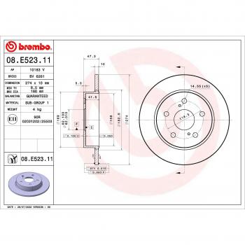 Disco de freno BREMBO 08.E523.11