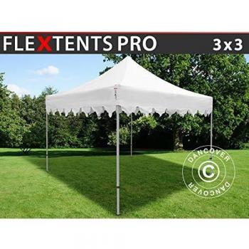 Carpa Plegable Rápida FleXtents Pro 'Marruecos' 3x3m Blanca Impermeable