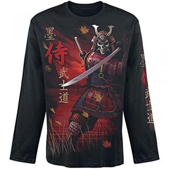 Spiral Samurai Long-sleeve Shirt Black
