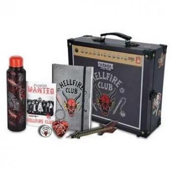 Set de regalo premium Hellfire Club Stranger Things, incluye artículos temáticos del Hellfire Club de la serie Stranger Things, diseño exclusivo, color negro, merchandising oficial