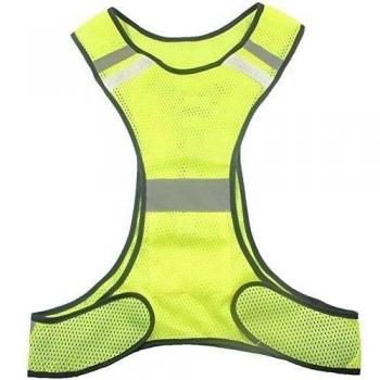 Ueasy conjuntos de iluminación LED de Alta Visibilidad Chaleco de seguridad reflectante chaleco de running con bolsillos ajustable para Hombres y Mujeres