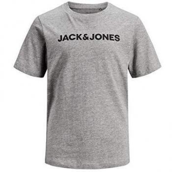 Jack & Jones - Camiseta básica de niño en gris con logo JJ