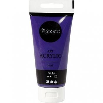 Pintura Acrílica Pigment Art Violeta Azul, Semi-Brillante, 75ml