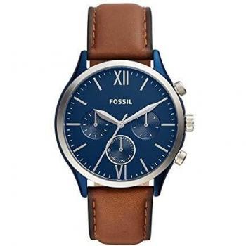 Fossil Fenmore Midsize Multifunction with Brown Leather Strap for Men BQ2402