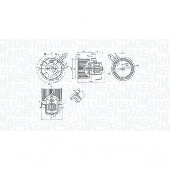 Ventilador Habitáculo MAGNETI MARELLI 069412247010 - Motor eléctrico para interior, compatible con diversas marcas y modelos de vehículos, diseño optimizado para un rendimiento eficiente, fácil instalación y durabilidad garantizada