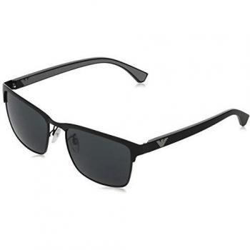 Emporio Armani 0EA2087 Sunglasses, Black/Smoke, 56/18/142