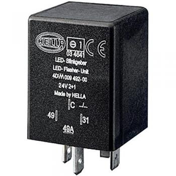 HELLA 4DM 009 492-001 Relé de intermitencia - 24V - 4polos - montaje exterior - electrónico - con soporte