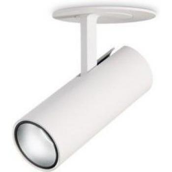 Foco empotrable orientable de aluminio blanco Ideal Lux, 1 bombilla, diámetro 12.5 cm, temperatura de color 3000K, potencia 7W