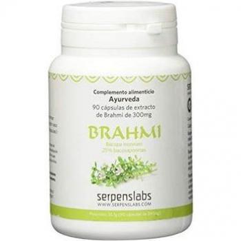 Serpens Brahmi Bacopa 90 cápsulas - Suplemento alimenticio a base de Bacopa Monnieri, enriquecido con propiedades antioxidantes, mejora la memoria y la concentración, presentado en formato de 90 cápsulas