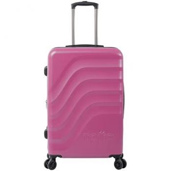 Maleta Trolley Mediana Rosa Totto Bazy+, Rígida, 43.5 x 69 x 26 cm, Capacidad 64 L, Expandible, Alta Resistencia a Impactos, Ruedas 360º