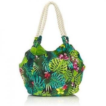 Bulaggi Jungle rope shopper - Bolsa de la compra de algodón mujer, color negro, talla 30x34x16 cm