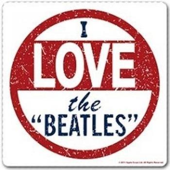 HappyFans I Love The Beatles Individual Cork Coaster