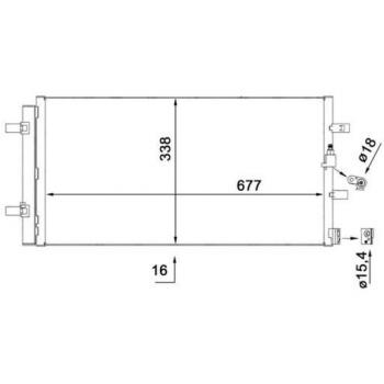 Condensador de aire acondicionado MAHLE ORIGINAL AC 102 000S, con secador, compatible con AUDI A6 C7 Avant, A7 Sportback y Berlina, dimensiones 15.4 x 18.0 x