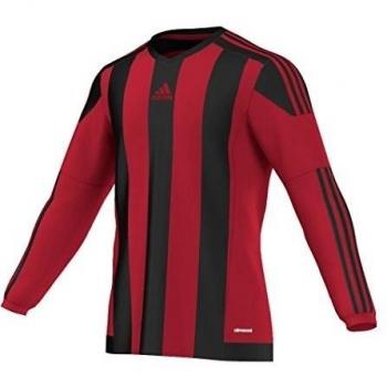 adidas Striped15 Jsy L - Camiseta de manga larga para hombre, color rojo / negro, talla S