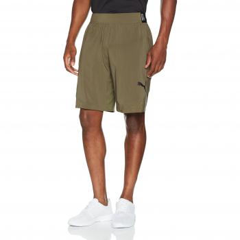 PUMA Vent Stretch Corto Pantalón Tejido, Hombre, Verde, M