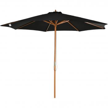 Outsunny Sombrilla Parasol de Jardín Ø300x250 cm con Sistema de Pestillo